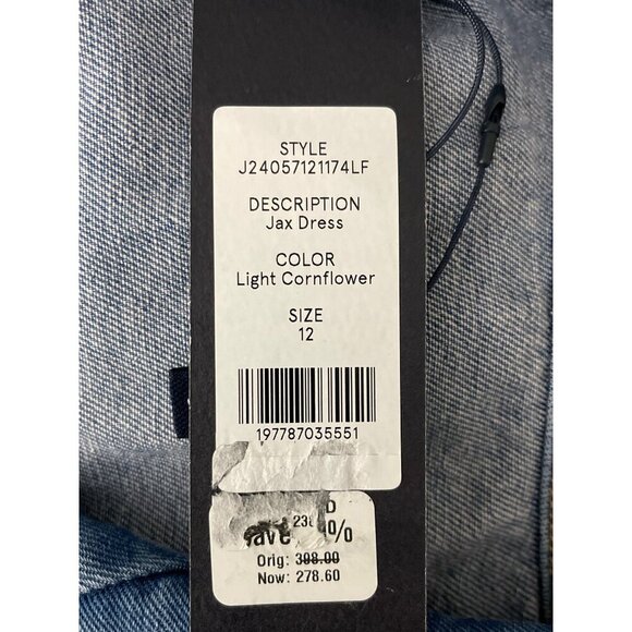 Veronica Beard Jax Denim Mini Dress NWT Size 12 - Picture 8 of 8